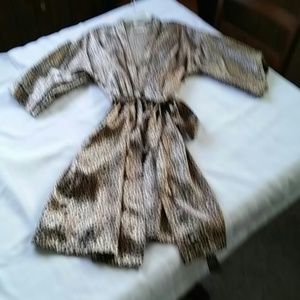 Satin feeling nightgown and bathrobe