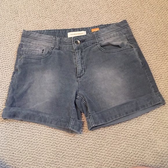 Anthropolgie Steel Blue Corduroy Shorts