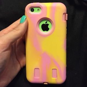 iPhone 5c tie dye protective phone case