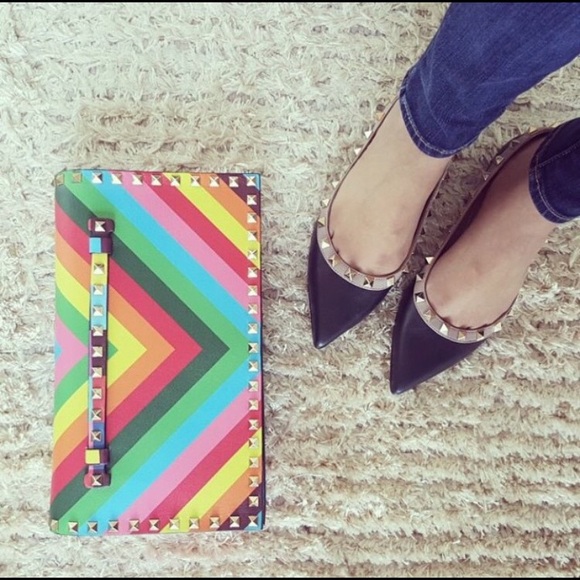 Rainbow stud handbag, "Valentino Style". No brand.