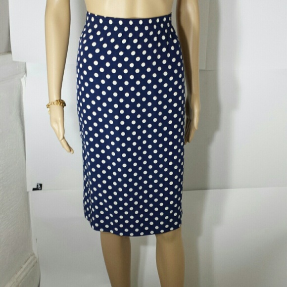 Polka-dot navy blue  skirt