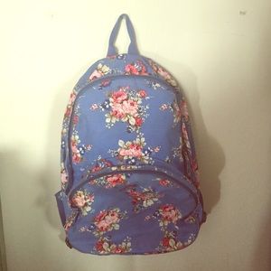 Blue and Pink Floral Backpack