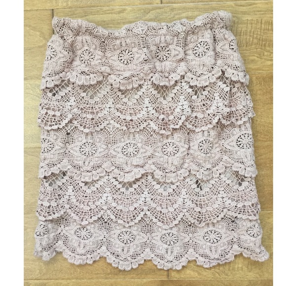 Urban Outfitters lace and ruffle mini skirt!