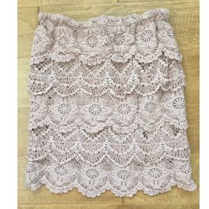 Urban Outfitters lace and ruffle mini skirt!