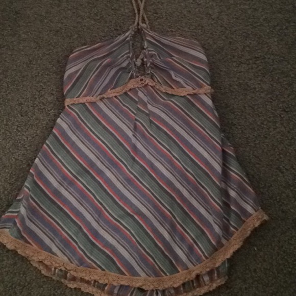 Free people open back halter