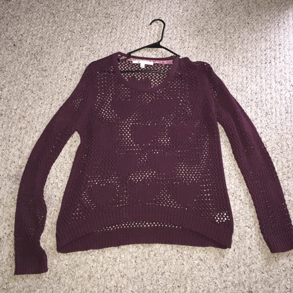 Heart Printed See-through Sweater ~ Size XL