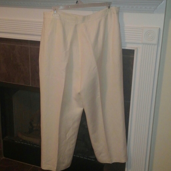 Cream linen pants