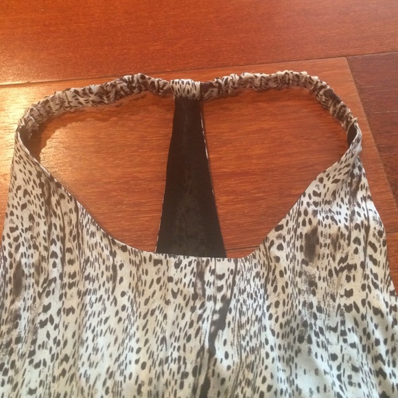Dolce Vita black & white pattern silk halter top - Picture 3 of 3