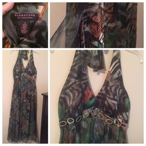 Signature silk halter dress. Light for summer