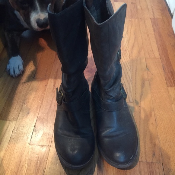 Brown Buckle Boots