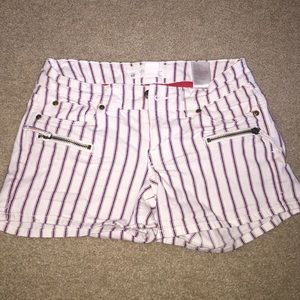 Cute red white and blue zip shorts