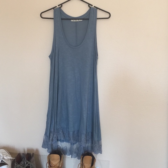 Lace Bottom Tunic Dress