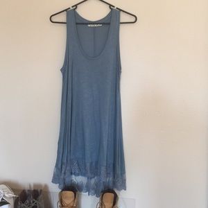 Lace Bottom Tunic Dress