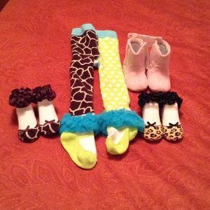 Socks, tights, boots bundle