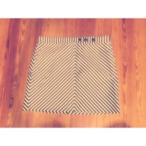 J.Crew black & white stripe skirt with Pockets