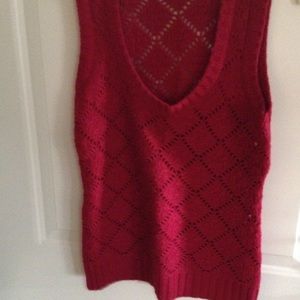 Red sweater vest