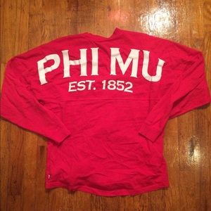 Phi Mu spirit jersey.