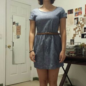 Short sleeve denim dress