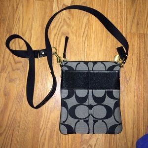 AUTHENTIC Black and Gray Coach Cross Body