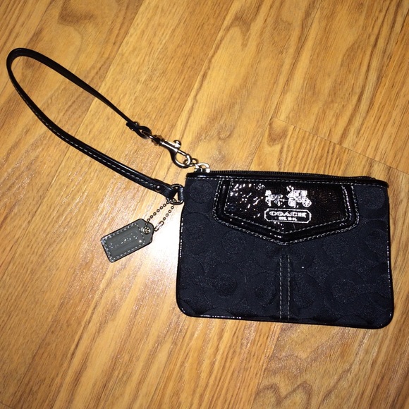 AUTHENTIC Black Coach Wristlet