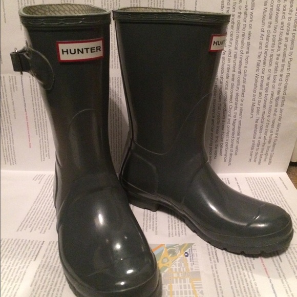 Short Hunter Boots Original Gloss (gray)