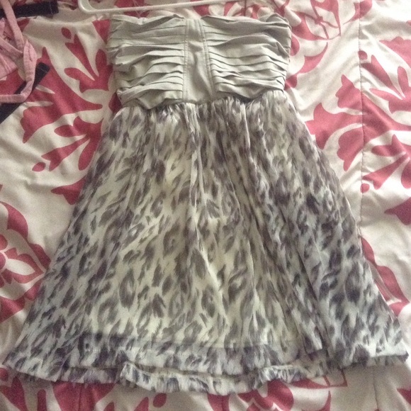 Silver and grey cheetah print mini dress!!