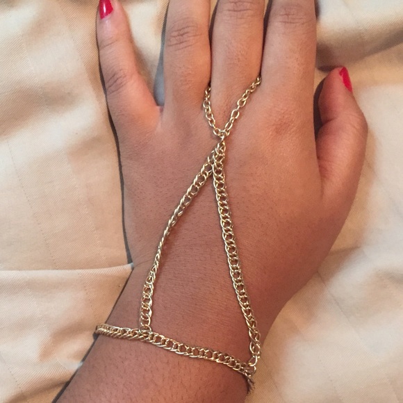 Gold hand chain