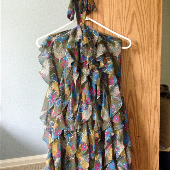 Ruffled Paisley Dress