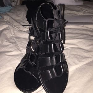 black sandals