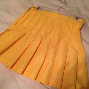 yellow tennis skirt