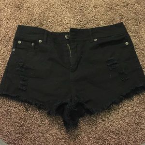 Black High Waisted Shorts