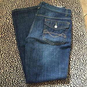 Destroyed denim boyfriend fit jeans