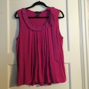 Cable and gauge fuchsia pink top XL