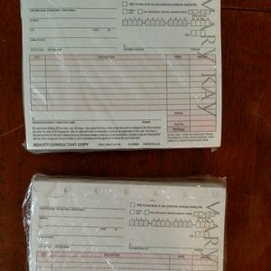 Mary Kay sales receipts