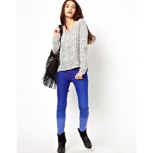 NWOT Free People Ombre Crop Skinny Jeans Size 25