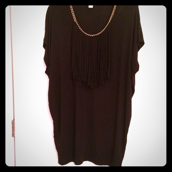 Michael Kors plus size chain fringe top