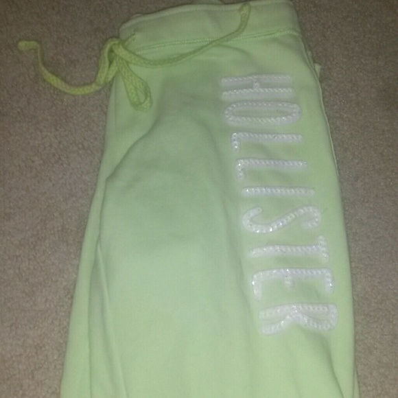 lime green sweat pants