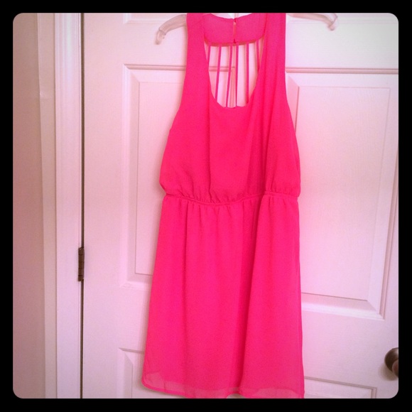 Hot Pink sleeveless dress