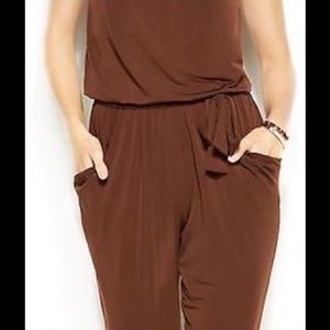 michael kors brown jumpsuit