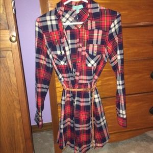 Plaid T-shirt dress