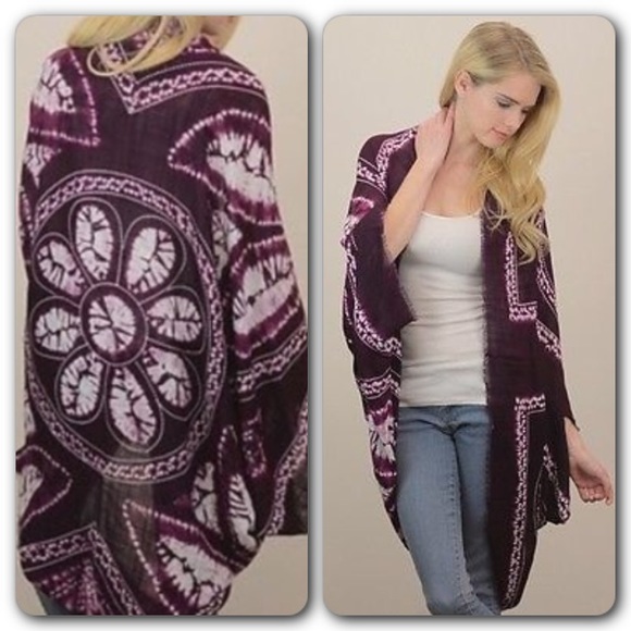 Tops - Boho in WINE cover up wrap