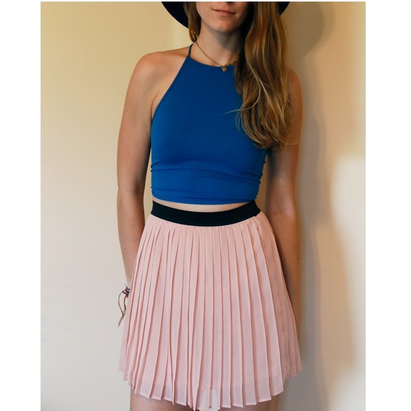 Pink Pleated Skirt