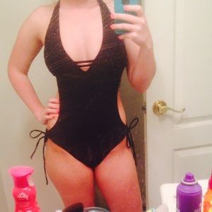 RVCA black one piece swimsuit