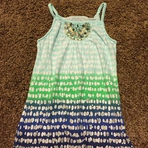 Ombré jeweled tank top