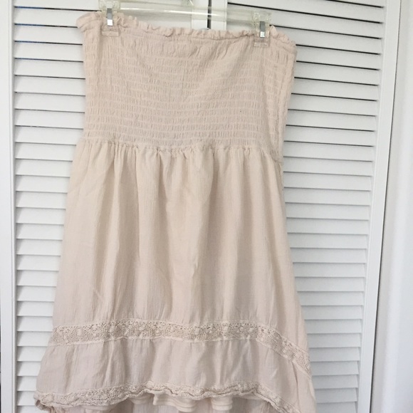Beige Hi Low Dress