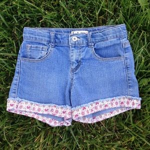 Floral Denim Shorts
