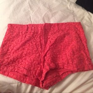Pink Lace Shorts