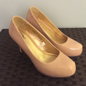 Blush Patent Pumps
