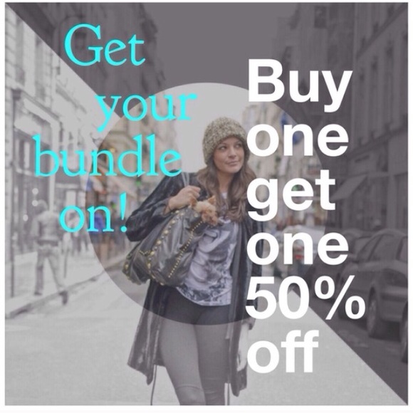 All bundles buy one item get one half off :)