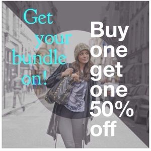 All bundles buy one item get one half off :)